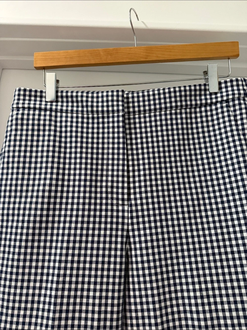 J Crew navy & White Gingham Dress Pants(bw)